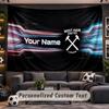Wall Hanging Tapestry Custom NameWest Ham United football Pattern Personalized Printed Fabric Wall Decor