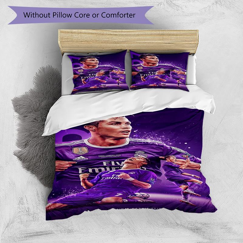 Ronaldo Champions League Ruhm Bettwäsche-Set, Atmungsaktiver Bettbezug mit Kissenbezügen, Weiche Bettwäsche für Schlafzimmer Heimdekoration, Perfektes Festival Bi