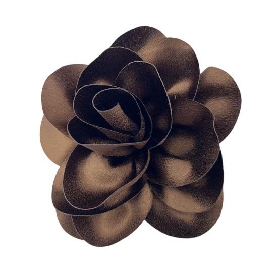 Formal Occasion Corsage French Style Big Rose Satin Fabric Bride Groom Wedding Brooch Prom Banquet Dress Suit Coat Brooch