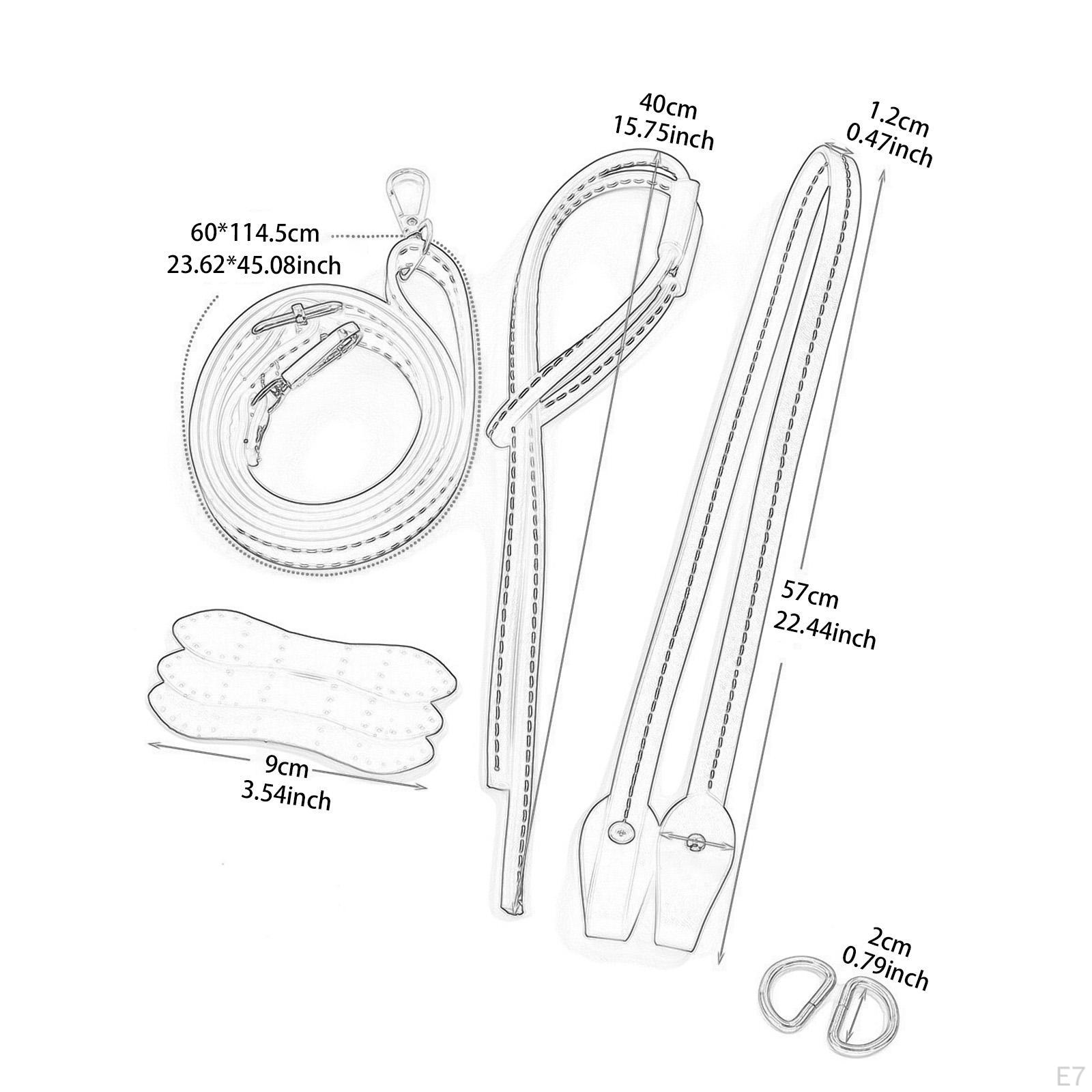 Набор для изготовления ручек для сумок D-образные кольца для ремонта коричневый — фото 10