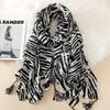90*180CM New Fashion Printed Soft Linen Cotton Scarf Shawls Abstract Floral Tassel Viscose Scarves Lady High Quality Long Hijab