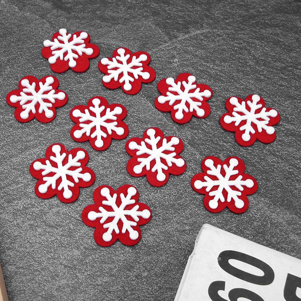 

10 шт. рождественские тканевые лоскуты нетканые ткани фестиваль украшения аксессуары(Рождественский снег ) снег