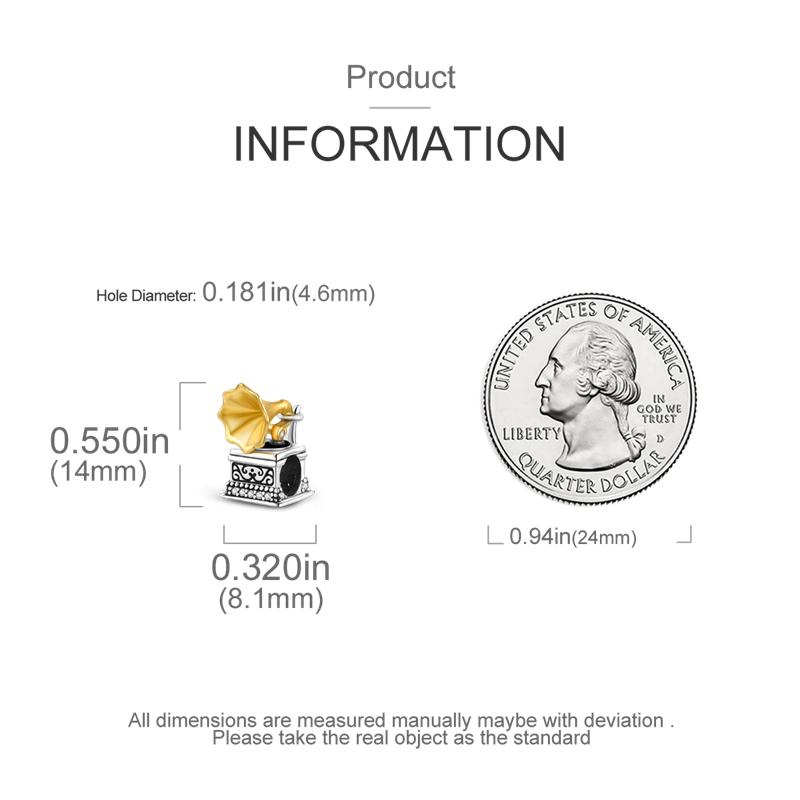 Copper Perfume Bottle Gramophone Game Console House Beads Fit Original Charms Bracelets Women Gift Jewelry