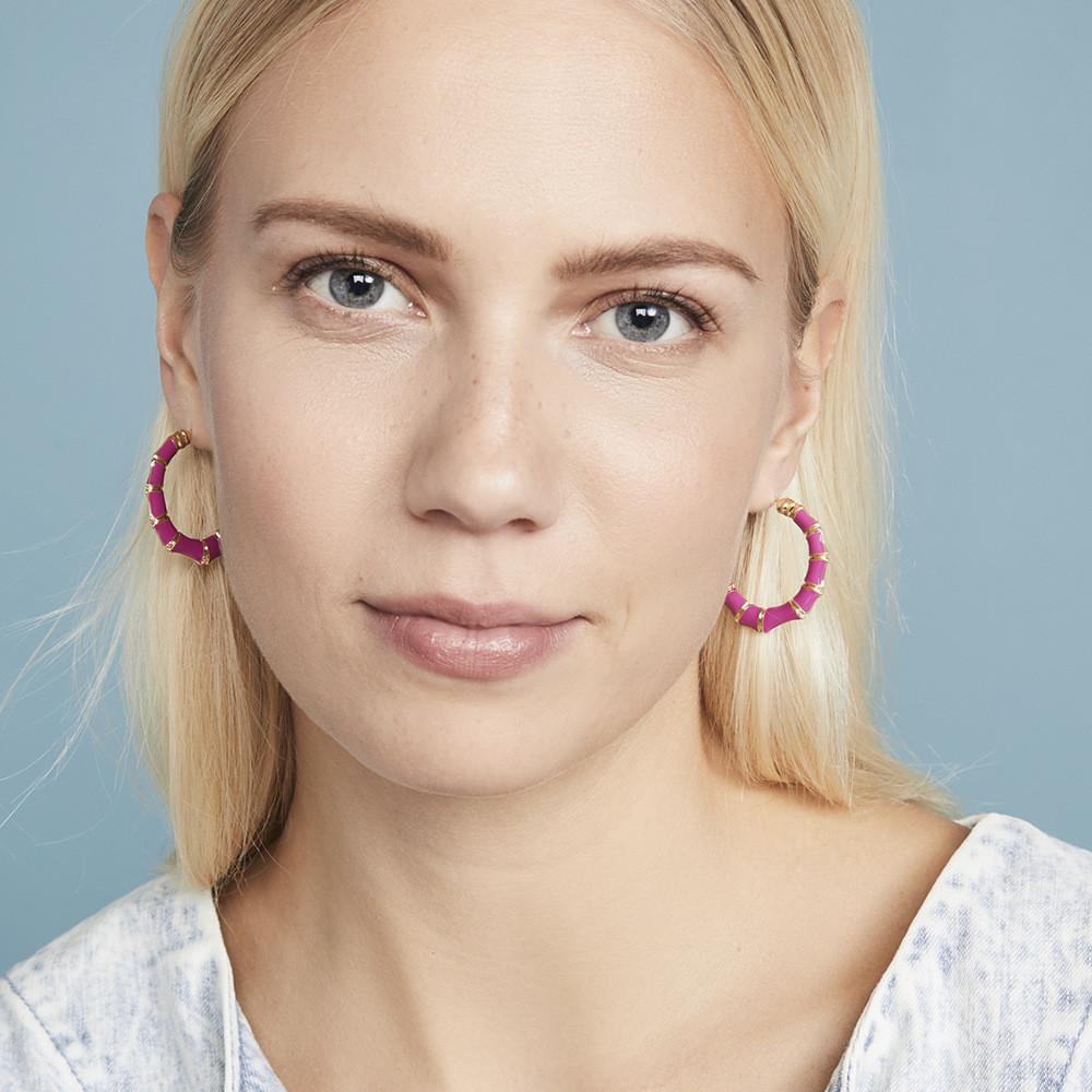 Fashionable Pink Statement Earrings For Women Modern Geometric Jewelry Alloy