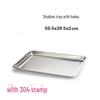 Saikeyou 304 Stainless Steel Perforated Square Tray