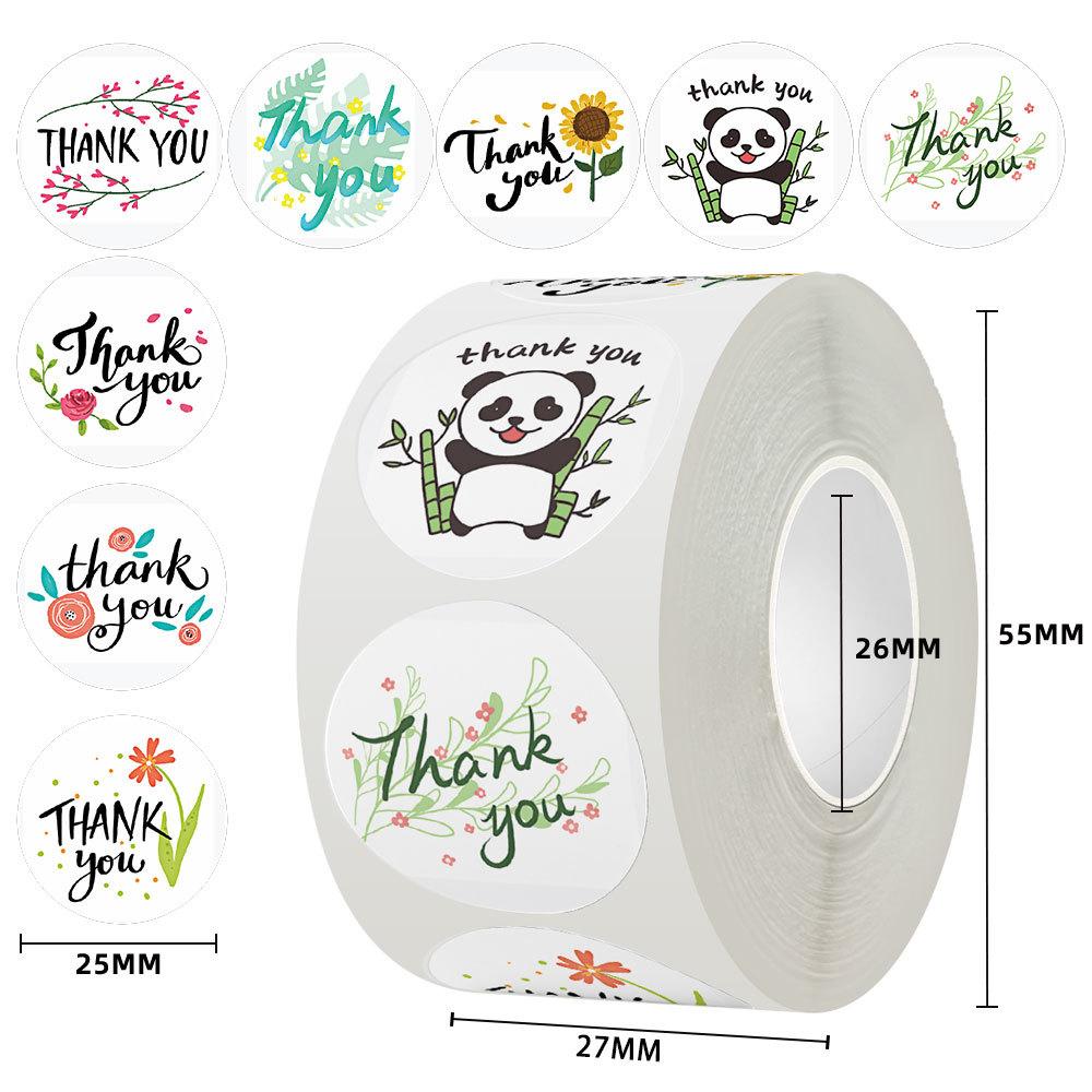 

500pcs/1roll Simple Thank You for The Handmade Decorative Stickers,Love Sealing Stickers,Suitable for Mother s Day,Teacher s Day one size fits all