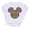Unisex Mickey Mouse Fashion Leopard Minnie Head T Shirt T-shirt Cartoon Graphic Print Tshirt Streetwear Tops Clothing