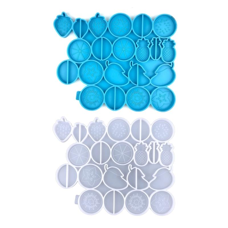 Strohhalmabdeckung Harzform, Silikon Fruchtform Epoxidgießform für Strohhalmabdeckungsaufsatz DIY Harzhandwerk Herstellung