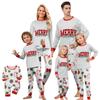 Matching Family Christmas Print Pajama Set Parent Child Loungewear Outfit for Holiday