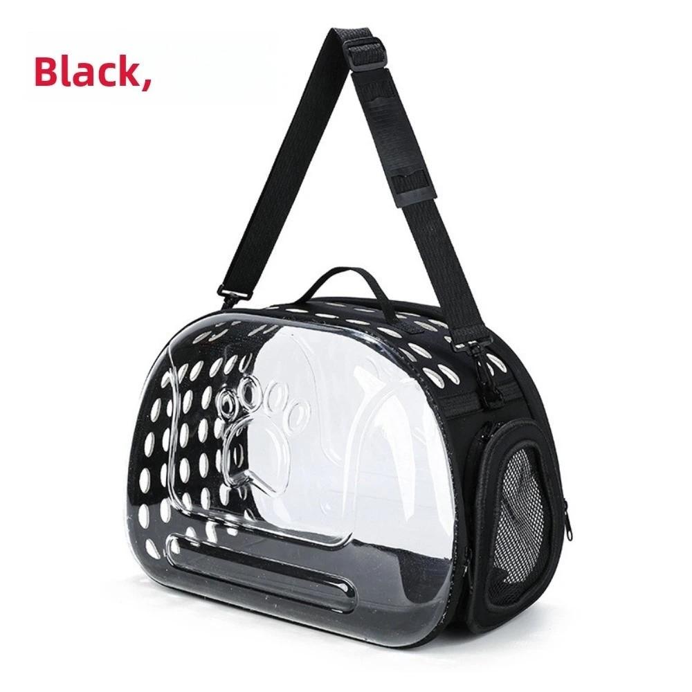 Breathable Pet Shoulder Bag Transparent Large Capacity Pet Carrier Lightweight Foldable Portable Shoulder Strap Bag