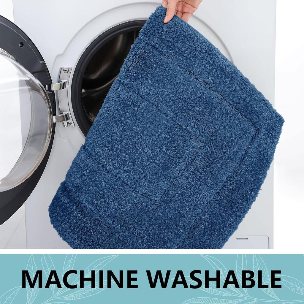 Kitinjoy Fur Bathroom Rugs Soft and Absorbent Microfiber Bath Rug Non-Slip Shaggy Shower Carpet Machine Wash Dry Bath Floor Mats