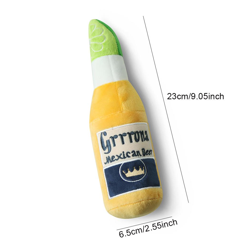 

Мягкие игрушки для собак, пищащая игрушка в форме бутылки шампанского, жевательная игрушка для собак, устойчивая к укусам, интерактивная игрушка для животных