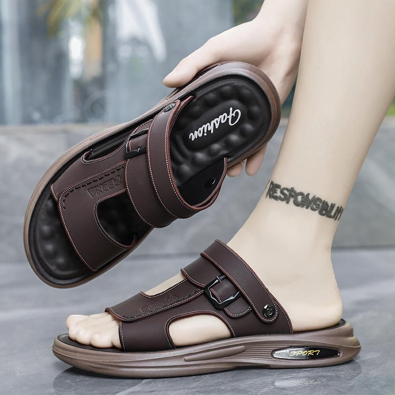 Sandals men's summer new dad slippers dual-purpose casual wear driving sandals outdoor platform beach shoes men