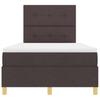 Boxspring bed with headboard Dark Brown 120 x 190 cm Fabric