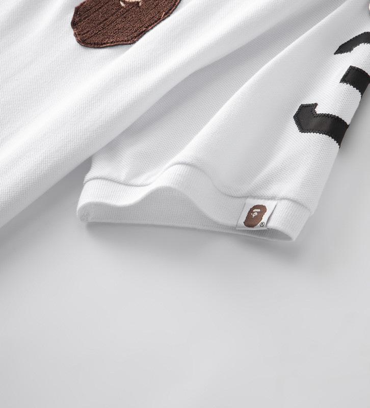 Japanese Streetwear A Bathing Ape Embroidered Polo T-Shirt - Unisex Short Sleeve