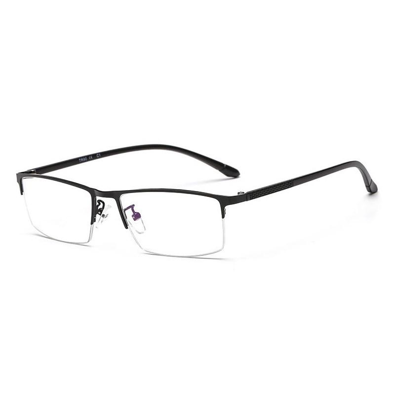 Light-Sensitive Color-Changing Reading Glasses, Automatic Zoom Glasses, One Mirror Multi-Purpose Business Half-Frame Glasses, Anti-Blue Reading Glasse