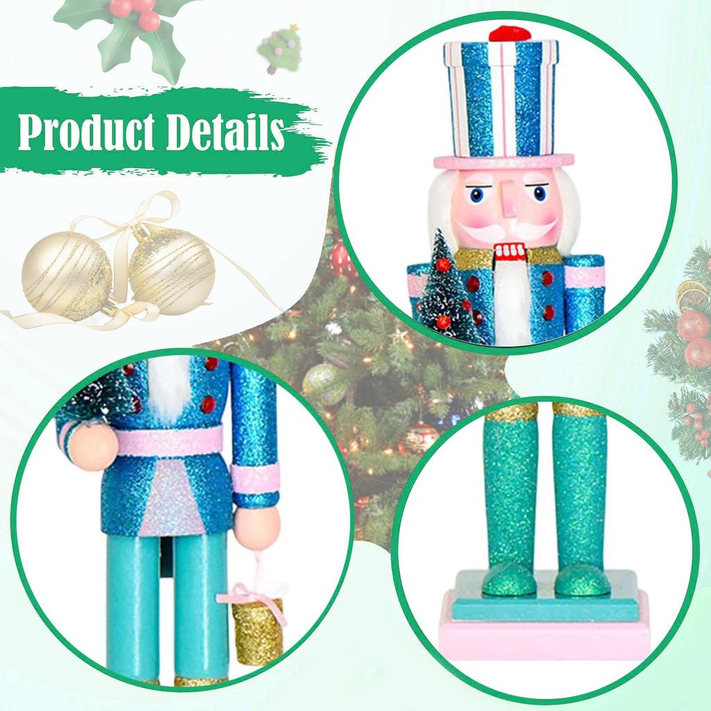 Christmas Nutcracker Decor Traditional Ornament Nutcracker Figure Statue for Shelves Party Decor Countertop Festival Present