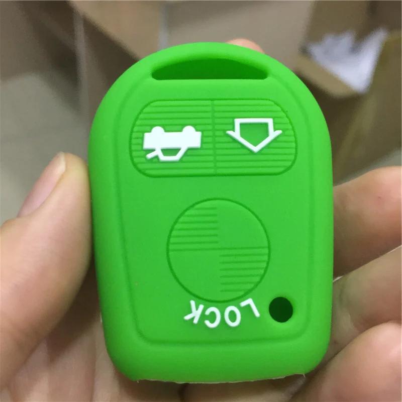 Silicone Rubber Car Key Fob Cover Cap Set Shell Protect Skin For Bmw E31 E32 E34 E36 E38 E39 E46 Z3 Old Remote 3 Buttons Key