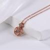Trendy Women's Necklace: Rose Gold Elf's Tears Pendant Projection