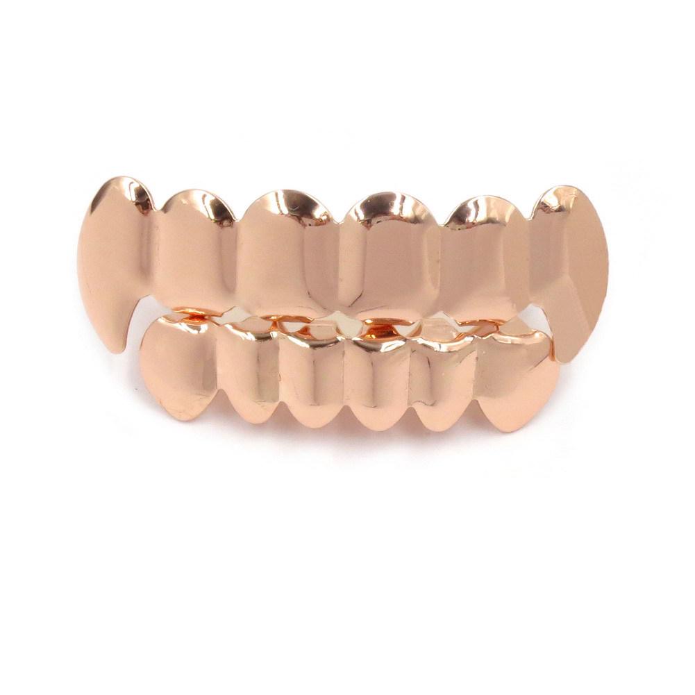 Europejski Gorący Produkt: Pozłacane prawdziwym złotem Hip Hopowe Kły Ochraniacz na zęby Grillz Dekoracja