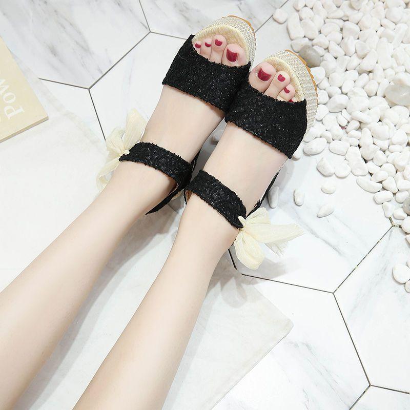 Fashion Women's Sandals Wedges Heel Ladies Shoes Platform Open Toe Luxury 2025 The Best on Offer Casual Vip Sale Anti Slip Hot Sales Pvc