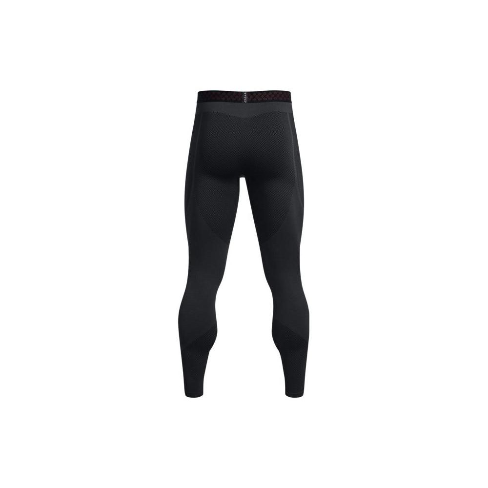 Under Armour Rush Coldgear Seamless Solid High Waist Seven-Point Tight Sports Leggings Men Leggings Black 1379284-001