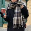 New plaid scarf women's autumn and winter Korean atmosphere imitation cashmere couple versatile warm shawl thickened scarf