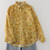 Japanese Women's Cotton Linen Floral Long Sleeve Shirt - Autumn Collection