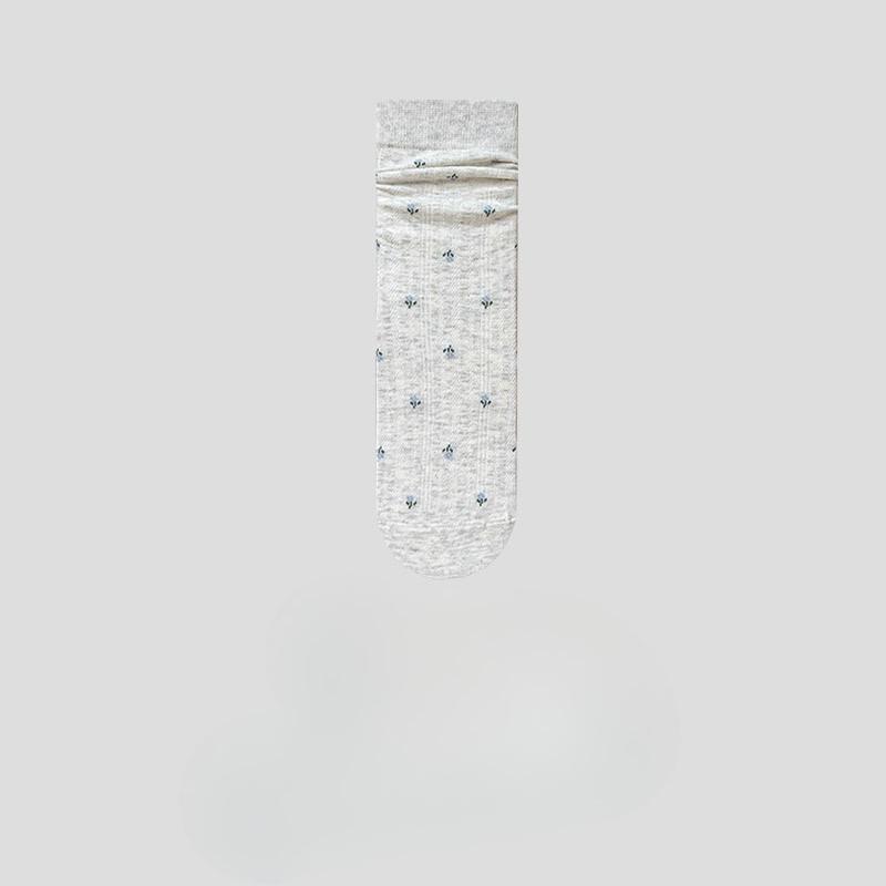 

Floral Pile Socks for Women, Spring and Autumn Retro Mid-calf Socks, Cotton Socks, Boneless with Birken Shoes 1 pair молоко, білий колір