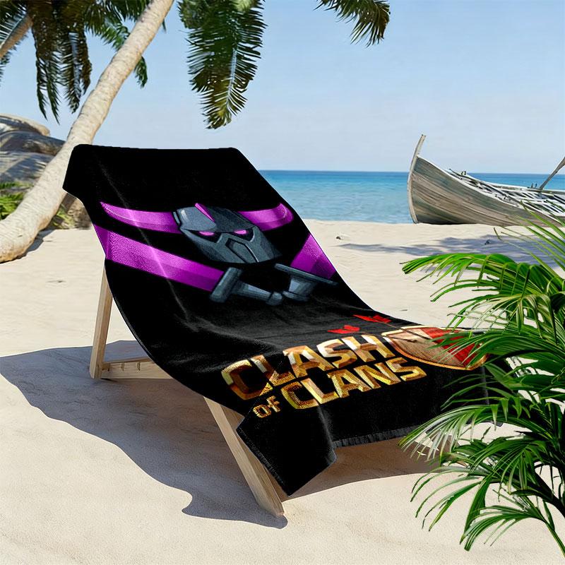 COC Print Beach Towel, Large Soft Quick Dry Towel for Beach Camping Swimming