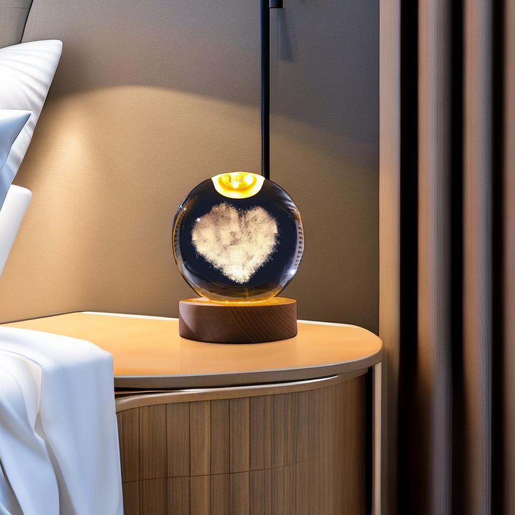 

1pc,3D laser engraving love cloud night light, with colored light wood lamp holder, home decoration decoration, suitable for hus love cloud&USB Plug