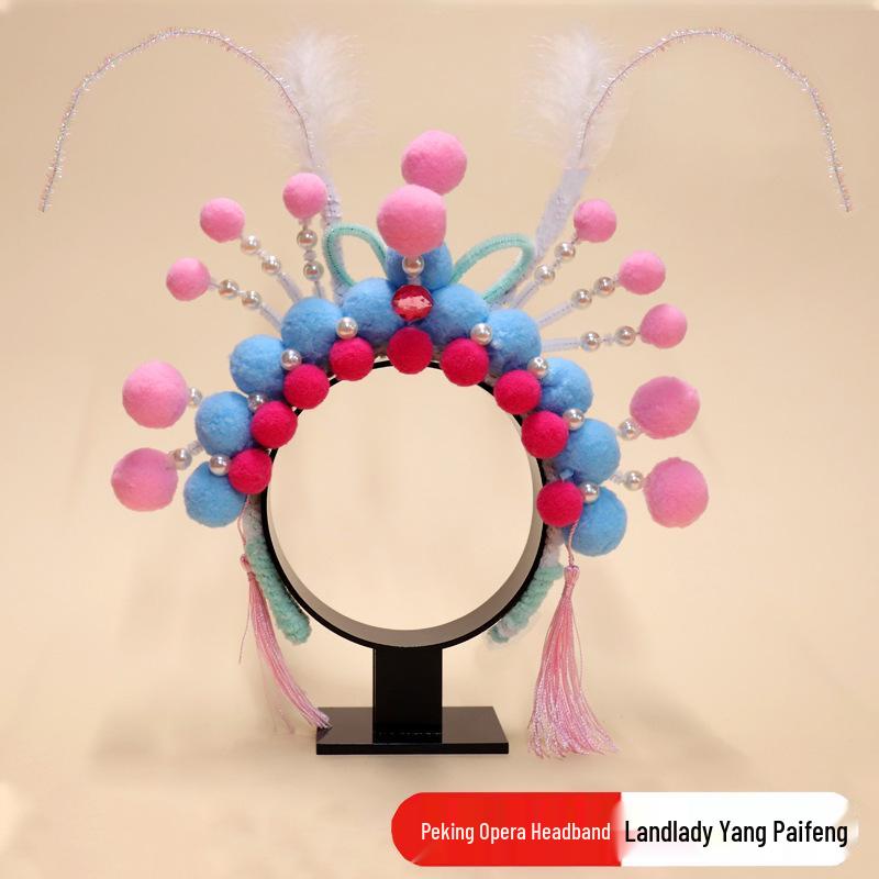 DIY Peking Opera Headband & Hair Accessories Kit for Dragon Boat Festival Team-Building Activity