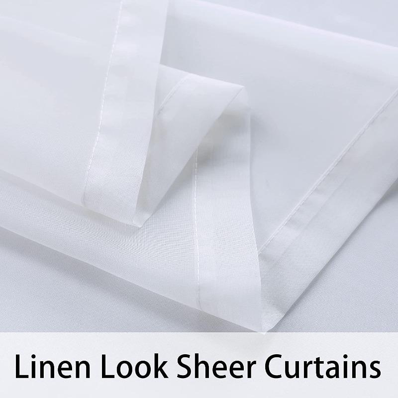 1PC Outdoor Waterproof Sheer Curtain Romantic White Semi-Transparent Privacy Gauze for Home Balconies Party Decorations