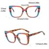 2 Pairs Oversized Square Glasses Women Fashion Patchwork Optical Frames Trendy Blue Light Blocking Multi-color Rim Eyeglasses