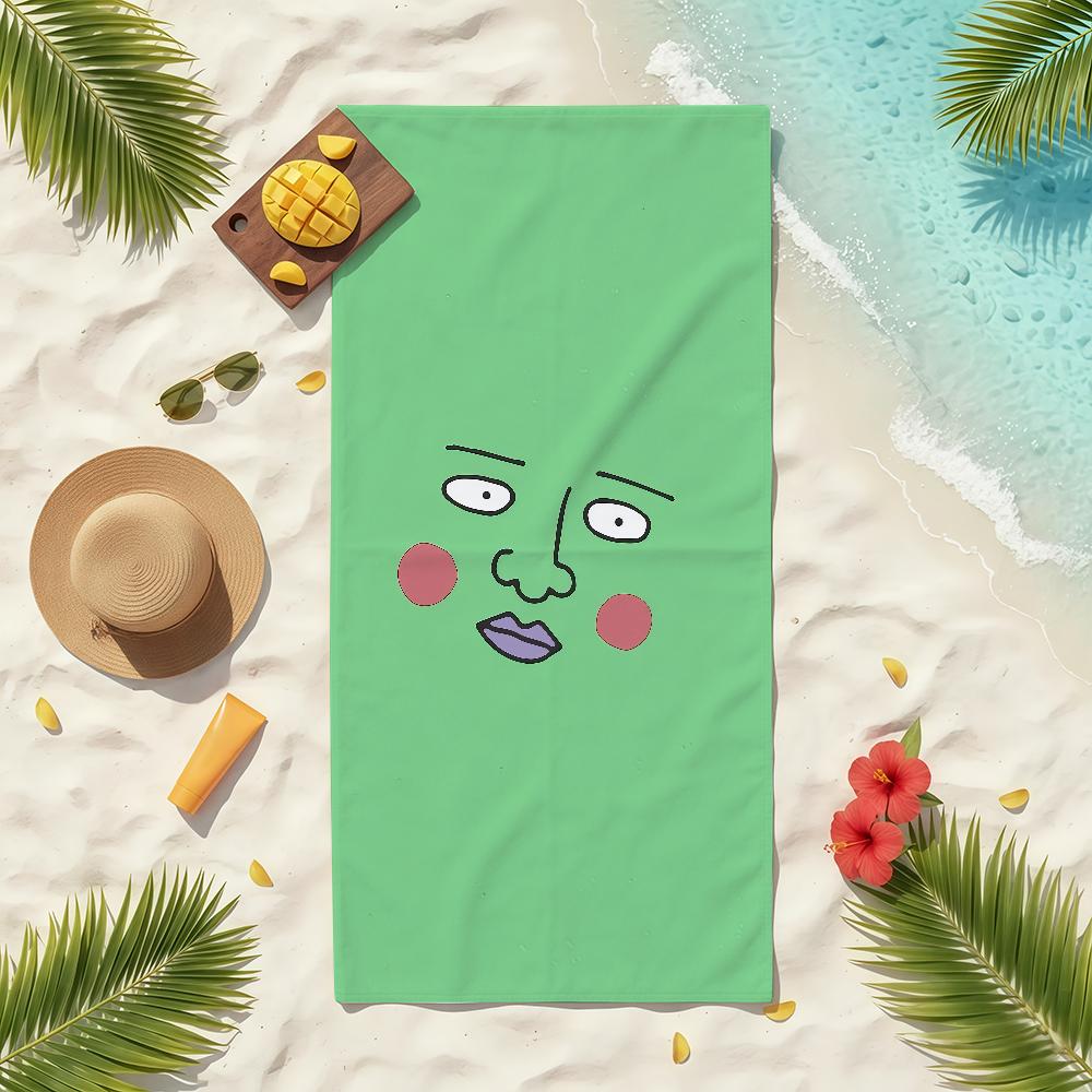 Anime M-Mob P-PsychoS 100 Towel Soft Pool Gift For Travel Gym Shower Camping Quick Dry Sports Beach Towels