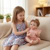 18 Inch Implanted Mohair Simulation Doll Bettie Full Silicone Body Bathable Newborn Dolls Realistic Play House Toy Baby Doll Child Birthday Xmas Gifts