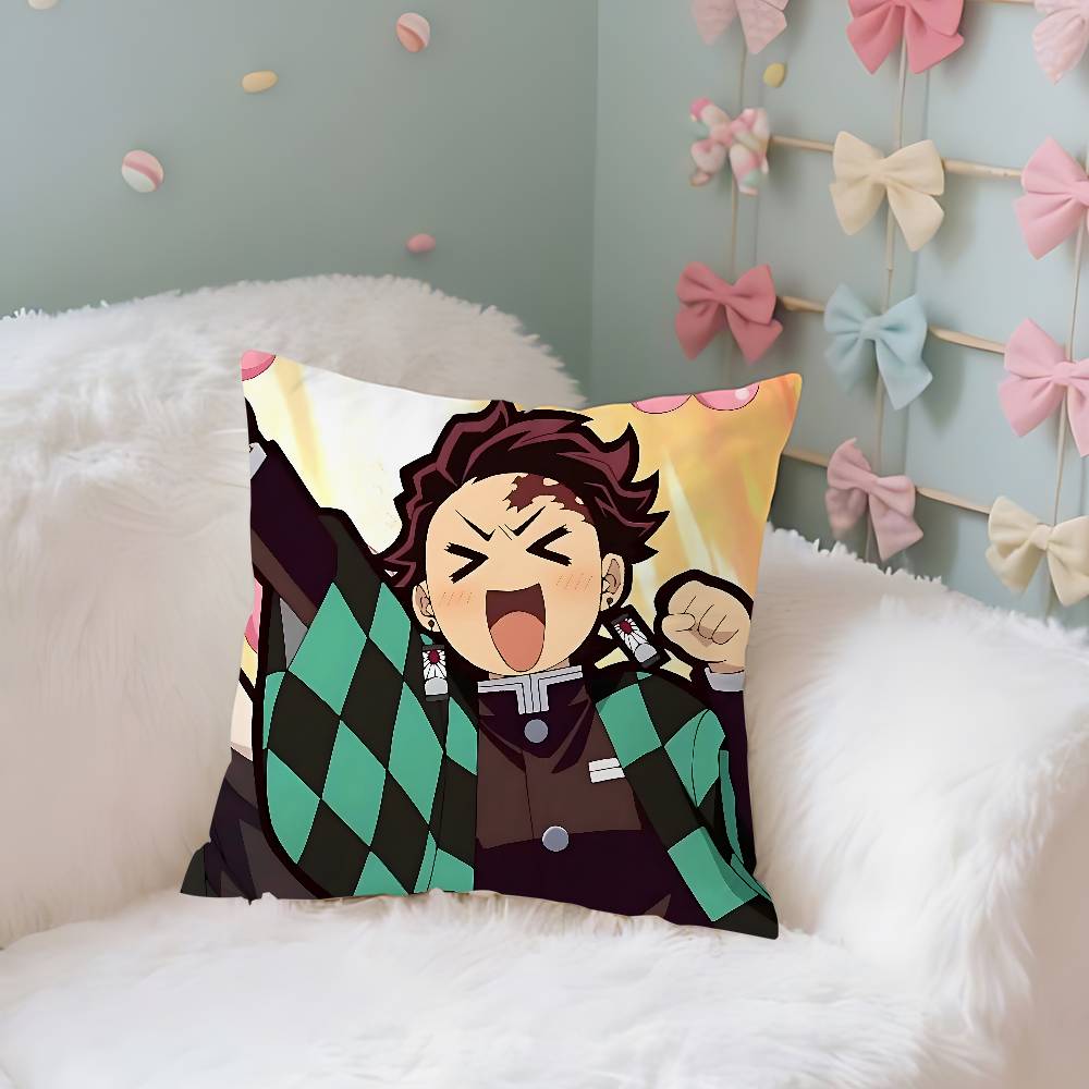 Cool Tanjiro Kamado-S Pillow Case Soft Decorative Pillow Covers Sofa Cushions For Living Room Cozy Ornamental Throw Pillows