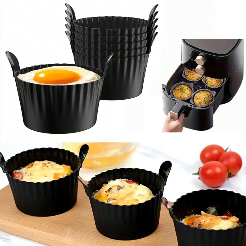 1/3/4 Pieces Reusable Air Fryer Silicone Baking Egg Cups For Eggs, Cakes, Meatballs, Non-stick Kitchen Baking Tools
