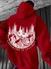 Attractive Kids Hip Hop Sports Hooded Sweatshirt, vivid mountain tree print, comfortable loose silhouette for boys girls casual sports.