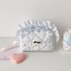 Ruffle Cloth Toiletry Bag Pen Bag Makeup Storage Pouch Ins Fashion Travel Cosmetic Bag  For Travel