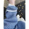Korean Fashion Crew Neck Winter Striped Pullover Women Sweater Casual Loose Knitted Sweaters Office Ladies Long Sleeve Elegant Office Simple Clothing