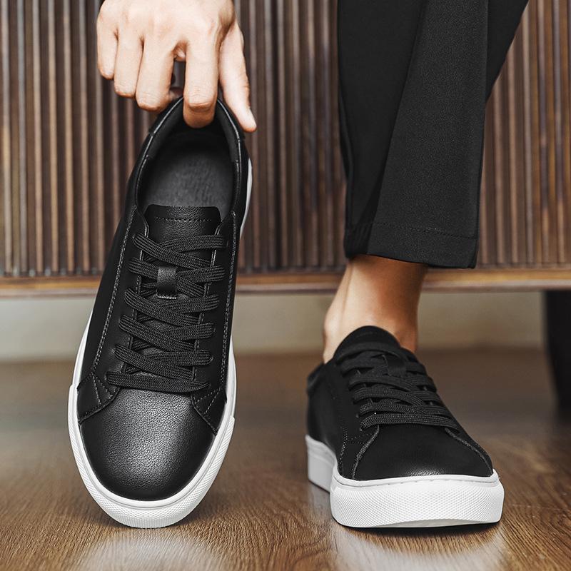 Extra large size men's shoes spring 2025 new trend board shoes British style color polishing casual shoes soft sole white shoes men