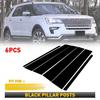 For FORD Explorer 2011- 6Pcs Car Pillar Post Cover Door Trim PC Plastic EOA