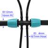 Conector de Tubería de PE de 16 mm 1/2'' Divisor de Agua Codo en T Tapón Final Acoplamiento Rosca de Bloqueo A Reductor para Manguera de 4/7 mm Riego por Goteo