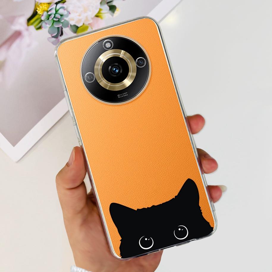 For Realme 11 Pro Plus Case RMX3740 RMX3741 Phone Cover Fashion Flower Butterfly Soft Silicone Funda For Realme 11 Pro 5G Bumper