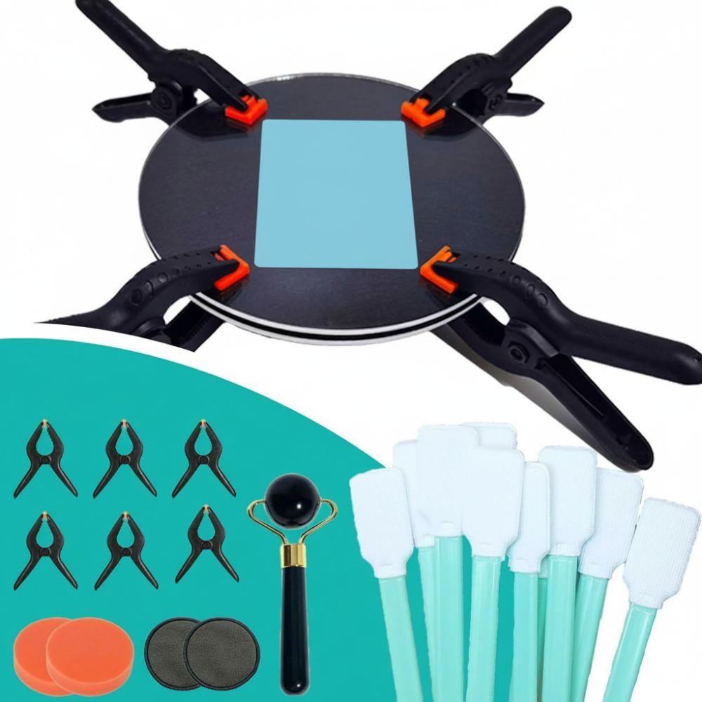 174pcs Precision Support Card Flattening Kit Accessory Kit Clear Acrylic Rounds Card Care Tool Portable