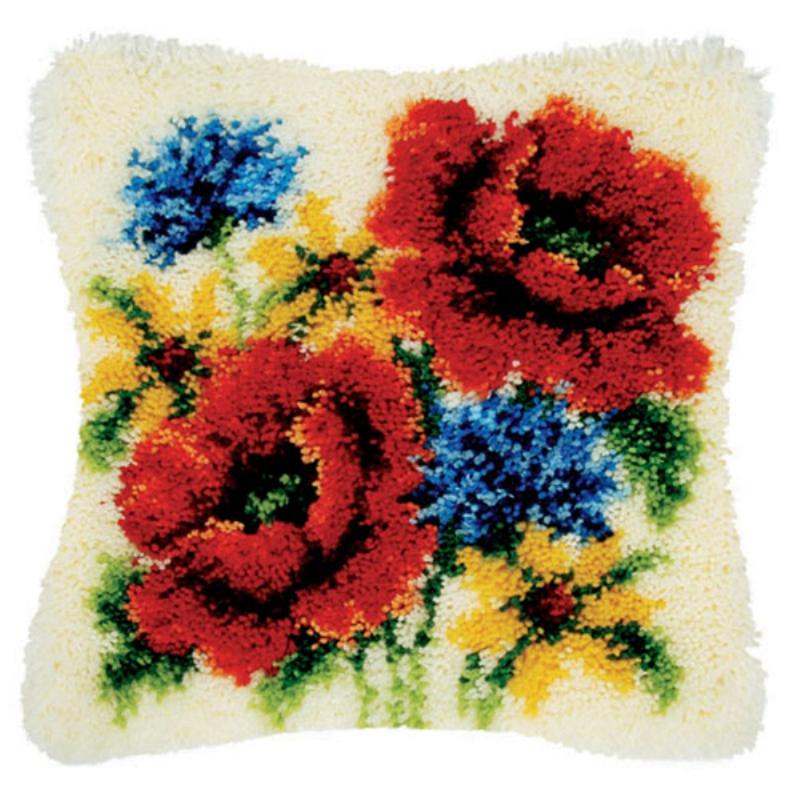 Flowers/Plant Series Latch Hook Rug Kits Pillows Smyrna Package Carpet Embroidery Latch Hook Kit Cross Stitch Pillow Knooppakket