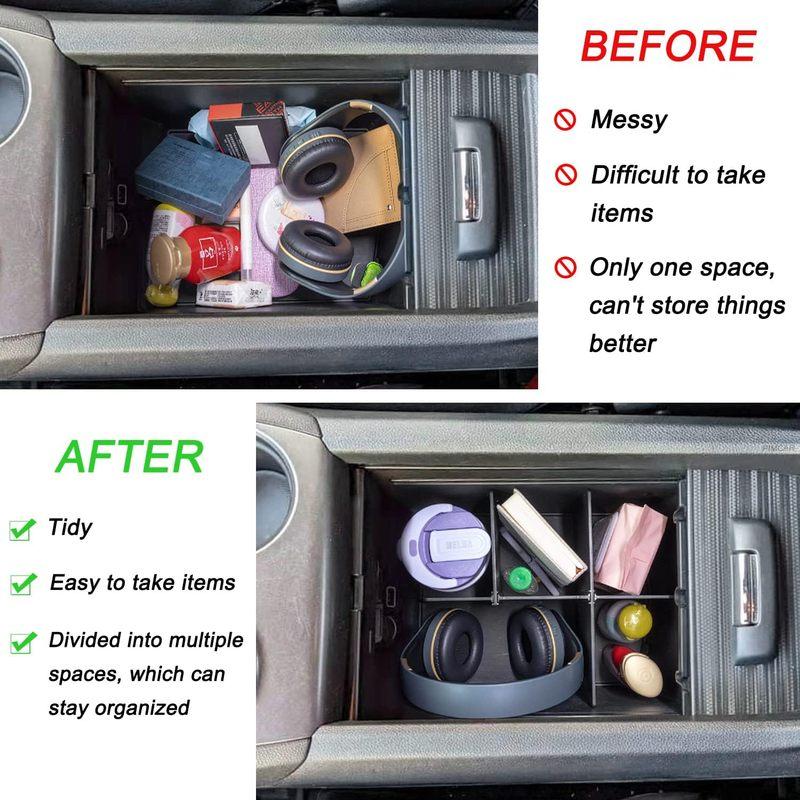 Center Console Organizer Dividers for Honda Pilot 2016-/Ridgeline 2017-/Passport - Armrest Interior Accessories
