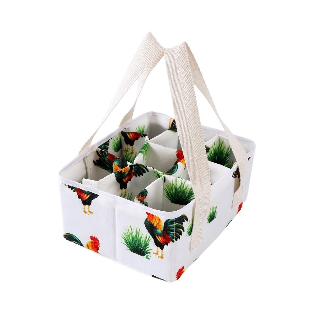 Padded Dividers Egg Collecting Basket Foldable Egg Bags Cute Egg Gathering Basket Farm Chores
