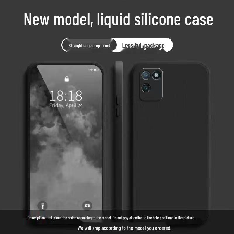 Realme V11 Solid Color Liquid Case: Full Coverage, Anti-drop, Soft Edge Protection